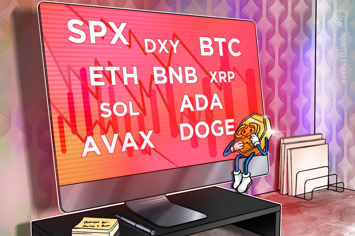 SPX, DXY, BTC, ETH, BNB, XRP, SOL, ADA, AVAX, DOGE